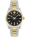 Versace Men's Swiss Millenyium Two-tone Stainless Steel Bracelet Watch 40mm In Two Tone