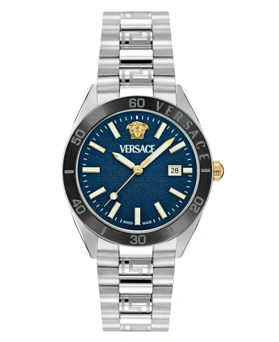 Versace V-code 40mm In Blue