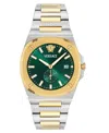 Versace Men's Swiss Tolomeo Two-tone Bracelet Watch 40mm In Multi