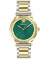 Versace Men's Swiss Two-tone Stainless Steel Bracelet Watch 40mm In Two Tone