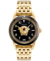 VERSACE MEN'S SWISS V-PALAZZO GOLD ION PLATED STAINLESS STEEL BRACELET WATCH 43MM