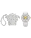 Versace Men's Swiss V-pop White Silicone Strap Watch 43mm In White