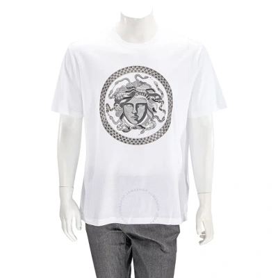 Versace Men's T-shirt White W Medusa Embroid