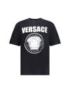 Versace Medusa Print T-shirt In Black
