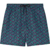 Versace Man Swim Trunks Turquoise Size 42 Polyester In Purple/blue