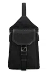 VERSACE MEN'S TECHNICAL FABRIC BACKPACK WITH LOGO