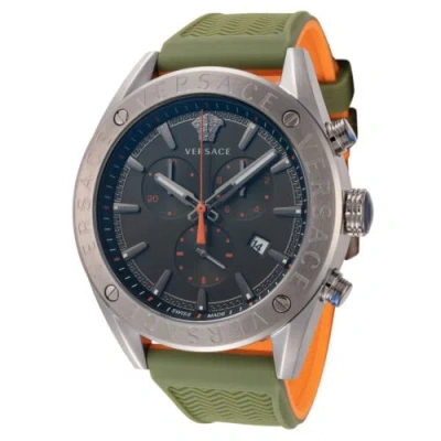Pre-owned Versace Men's V-chrono 45mm Quartz Watch Vehb00319