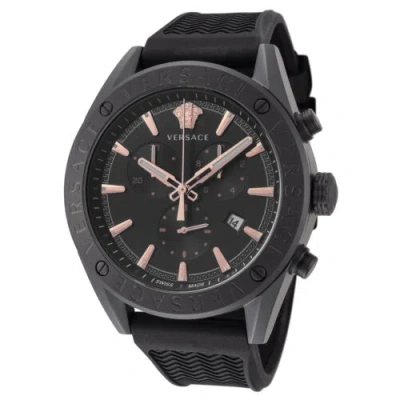 Pre-owned Versace Men's V-chrono 45mm Quartz Watch Vehb00419