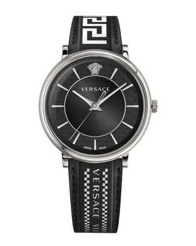 Versace Men's V-circle Watch In Black