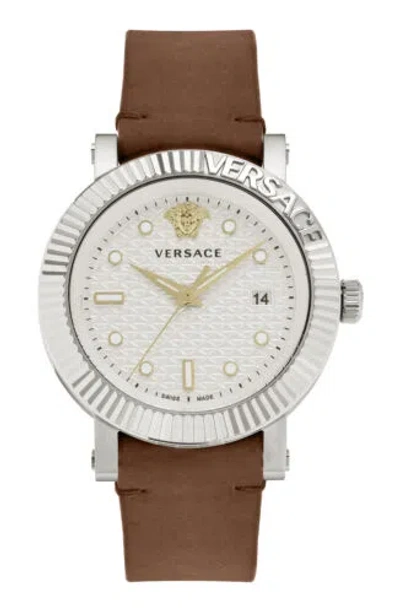Pre-owned Versace Men's V-classic 42mm Quartz Watch Vesr00122