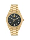 Versace V-code Bracelet Watch In Gold