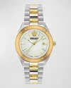 Versace Men's Swiss Two-tone Stainless Steel Bracelet Watch 42mm In Two Tone