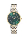 Versace V-eternal Bracelet Watch With Green Guilloche Dial