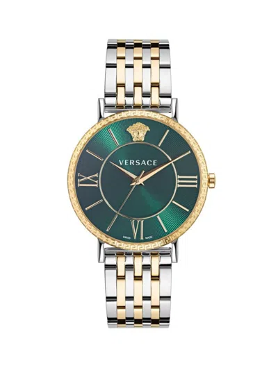 Versace Men's V-eternal Two-tone Stainless Steel Bracelet Watch/42mm
