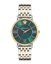 Versace V-eternal Bracelet Watch With Green Guilloche Dial