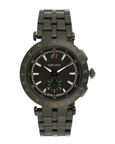 Versace Men's V-race Chrono Watch In Black