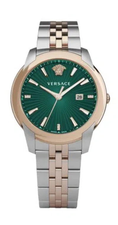 Pre-owned Versace Men's V-urban 42mm Quartz Watch Velq01019
