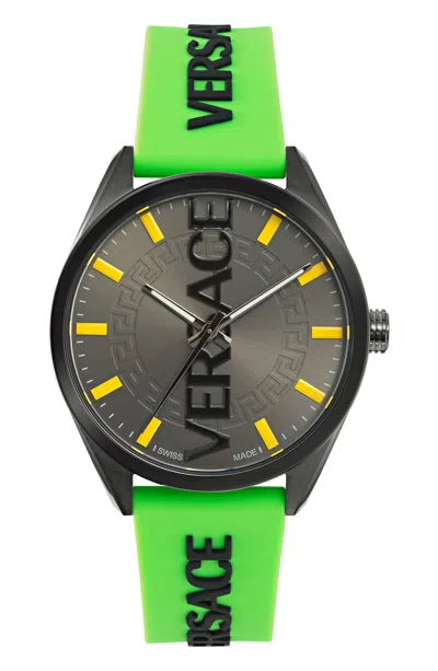 Versace Men's V-vertical 42mm Quartz Watch In Grey