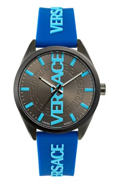 Pre-owned Versace Men's V-vertical 42mm Quartz Watch Ve3h00823