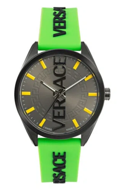 Pre-owned Versace Men's V-vertical 42mm Quartz Watch Ve3h00923