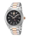 Versace V-code Men's Watch In Metallic