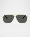Versace Rectangular Frame Sunglasses In Gold