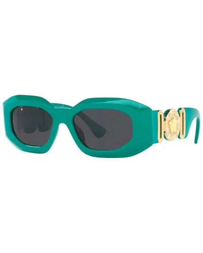 Versace Men's 53mm Turquoise Sunglasses In Blue