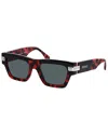 Versace Rectangular Men's Sunglasses In Red