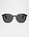 Versace Men's Ve4493d Round Sunglasses In Black