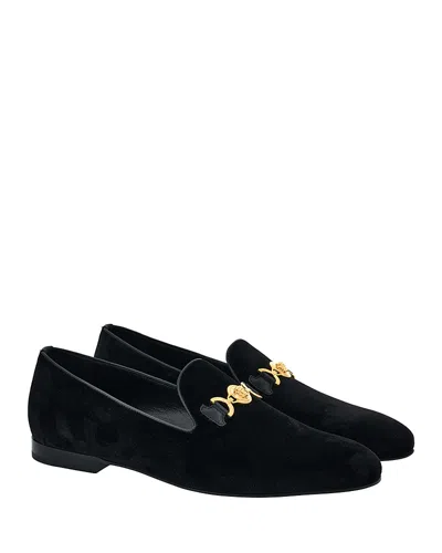 Versace Men's Velvet Loafers In Multi
