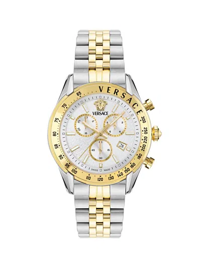 Versace Men's  Chrono Master Two-tone Stainless Steel Bracelet Watch/44mm