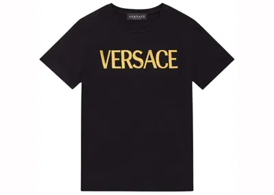 Pre-owned Versace Men's  Embroidered  T-shirt In Black
