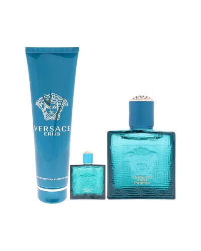 Versace Men's  Eros Parfum 3pc Set In Transparent