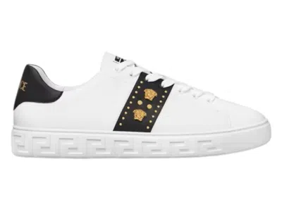 Pre-owned Versace Men's  Geca Sneakers In Black/white