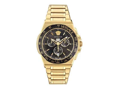 Pre-owned Versace Men's  Greca Extreme Chrono Bracelet Ve7h00623 Watch In Stainless Steel In Silver