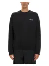 Versace Graphic Print Oversize Cotton Sweatshirt In Black
