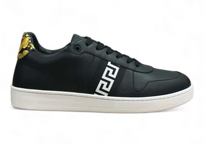 Pre-owned Versace Men's  Low Top Sneaker Sneakers In Black