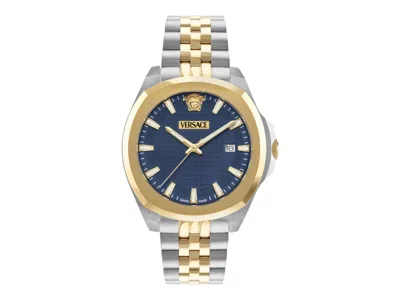 Pre-owned Versace Men's  Luxury Bracelet Vekka0525 Watch In Stainless Steel In Silver