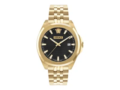 Pre-owned Versace Men's  Luxury Bracelet Vekka0725 Watch In Stainless Steel In Silver