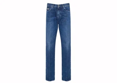 Pre-owned Versace Men's  Medusa Biggie Straight Leg Jeans In Blue