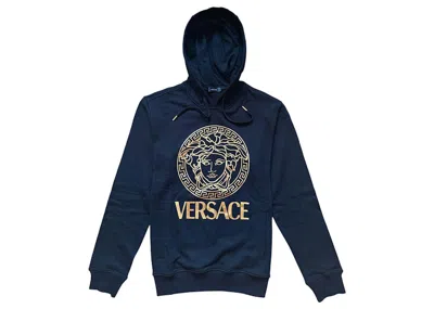 Pre-owned Versace Men's  Medusa Logo Hoodie In Black