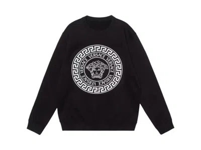 Pre-owned Versace Men's  Medusa Logo Sweatshirt In Black