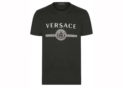 Pre-owned Versace Men's  Medusa Logo T-shirt In Black