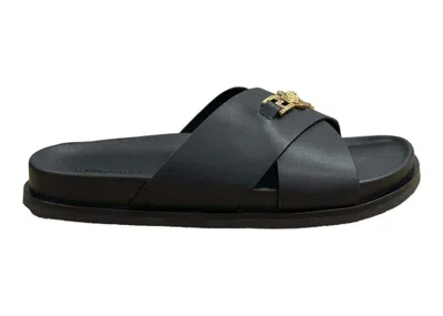 Pre-owned Versace Men's  Medusa Slide Sneakers In Black