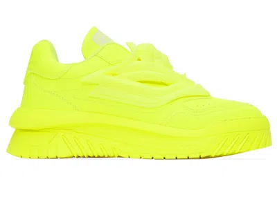 Pre-owned Versace Men's  Odissea Sneaker Sneakers In Fluo Yellow