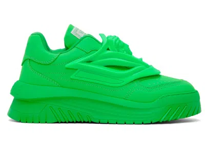 Pre-owned Versace Men's  Odissea Sneaker Sneakers In Lime