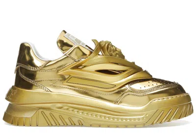 Pre-owned Versace Men's  Odyssey Low Top Sneakers In Gold