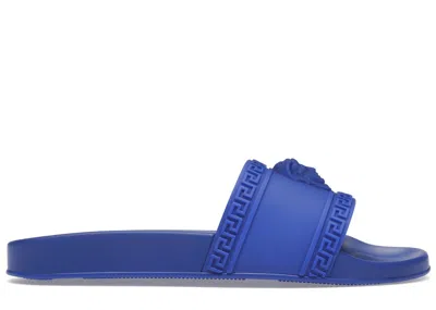 Pre-owned Versace Men's  Palazzo Slides Sneakers In Blue