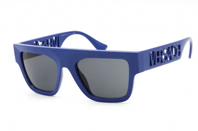Pre-owned Versace Men's  Square Sunglasses In Blue (ve4430u/529487)