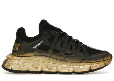 Pre-owned Versace Men's  Trigreca Sneaker Sneakers In Black/gold